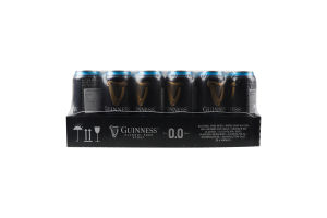 Пиво 440мл 0% безалкогольное темное пастеризованное Draught Guinness ж/б