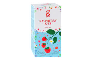Чай чорний байховий дрібний з ароматом малини Raspberry kiss G'tea! к/у 20х2г