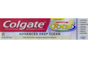 Colgate Total Advanced Deep Clean Anticavity Fluoride and Antigingivitis Toothpaste