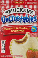 Smucker's Uncrustables Peanut Butter & Strawberry Jam Sandwich - 4 Ct