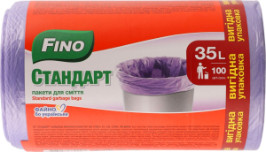 Пакети для сміття 35л Стандарт Fino 100шт