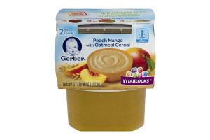 Gerber 2nd Foods Peach Mango with Oatmeal Cereal - 2 CT