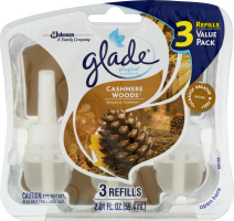 Glade PlugIns Scented Oil Refills Cashmere Woods - 3 CT