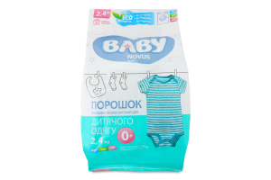 Порошок стиральный для детской одежды бесфосфатный Baby Novus 2.4кг