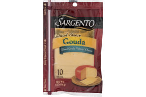 Sargento Natural Cheese Gouda Slices - 10 CT