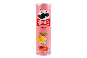 Чипсы картофельные со вкусом краба Pringles тубус 165г