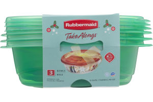 Rubbermaid Take Alongs Containers + Lids - 3 CT