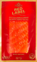 Лосось филе-нарезка Red label сл/с в/у 120г