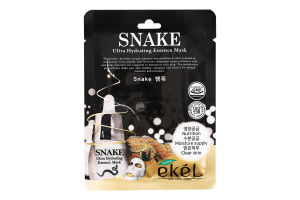 Маска д/обличчя Ефект ботоксу з екстрактом зміїної отрути тканинна 25мл Екель