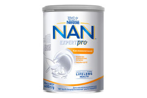 Смесь кисломолочная сухая для детей от рождения начальная Кисломолочный Expertpro NAN ж/б 400г