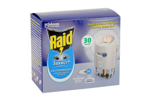 Електрофумігатор + рідина проти комарів 30 ночей Захист+ Raid 2шт