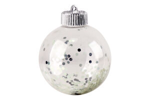 Прикраса ялинкова Куля з зірками 8см 833963