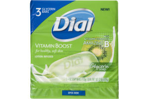 Dial Glycerin Soap Bar Vitamin Boost - 3 CT