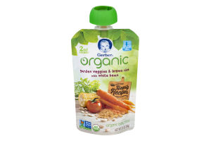 Gerber Organic Baby Food Garden Veggies & Brown Rice with White Bean