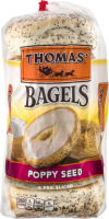 Thomas' Bagels Poppy Seed Pre-Sliced - 6 CT