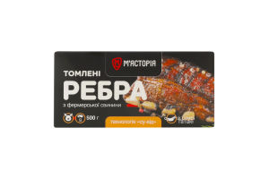 Ребра з фермерської свинини томлені в соусі татакі М'ясторія к/у 500г