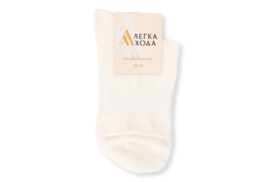 Шкарпетки жіночі молочні р.23 5619 Легка хода