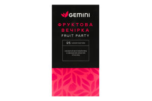 Бленд фруктовий з ароматом літніх ягід Фруктова вечірка Gemini в/с к/у 25х2г