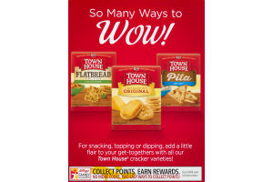 Keebler Town House Oven Baked Crackers Pita Italian Cheese & Herb