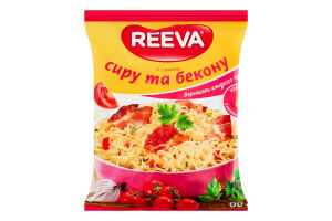 Вермішель швидкого приготування зі смаком сиру та бекону Reeva м/у 60г