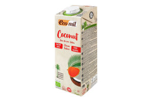 Напій рослинний органічний без цукру з кокосу Ecomil т/п 1л