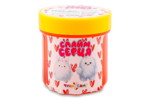 Слайм кришталевий Серця прозорий 125г в асортименті Чудісам