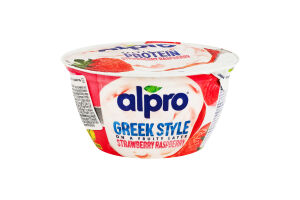 Продукт соєвий ферментований з полуницею та малиною Грецький стиль Alpro ст 150г