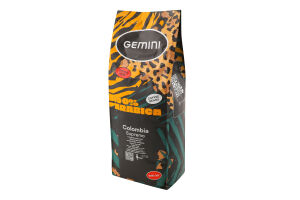 Кава натуральна смажена в зернах Supremo Colombia Gemini в/с м/у 1кг