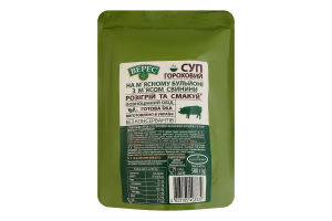 Суп гороховый на мясном бульоне с мясом свинины стерилизованный Верес д/п 500г