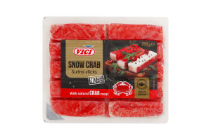 Палочки крабовые с мясом натурального краба Snow crab Vici охл в/у 250г