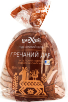 Хлеб половинка в нарезке пшеничный Гречневый дар Цар хліб м/у 350г