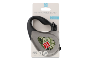 Повідець-рулетка для собак чорний 3м ХS №380-4026 Мілітарі WauDog 1шт