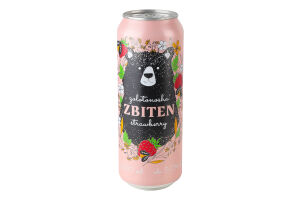 Напиток сброженный 0.5л 5% газированный Яблоко-клубника Zbiten Zolotonosha ж/б