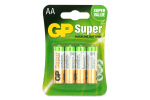 Батарейки 1.5V AA LR6 №GP15A-2UE4 Super GP 4шт
