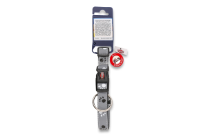 Нашийник д/собак Сейф Лайф Сільвер з лапками світловідбиваючий 20мм 35-55см Тріксі