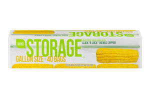 Smart Sense Storage Bags Gallon Size - 40 CT
