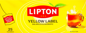 Чай Єлоу Лейбл чорний 25*2г Ліптон