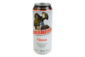 Пиво 0.5л 4.9% Pilsener Klosterkeller ж/б