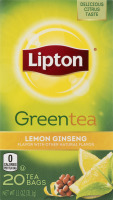 Lipton Greentea Lemon Ginseng - 20 CT