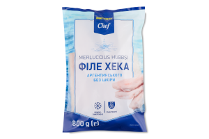 Філе хека аргентинського швидкозаморожене глазуроване METRO Chef б/ш м/у 800г