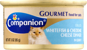Companion Gourmet Food For Cats Whitefish & Cheddar Cheese Dinner