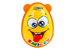 Яйцо пластиковое для девочки и мальчика с конфетами и сюрпризом Smiley face Wooow п/у 35г в ассорт