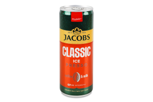 Напиток молочный 0.7% с кофе стерилизованный Classic IcePresso Jacobs ж/б 250мл