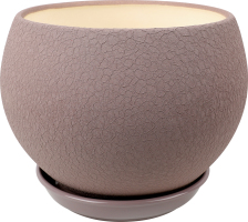 Горщик д/квітів Куля шовк 4,1л капучино 17см Оріана