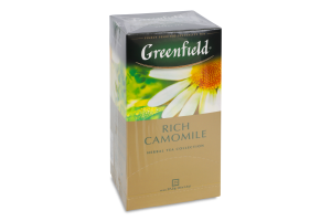 Чай трав'яний зі смаком та ароматом яблука з корицею Rich Camomile Greenfield к/у 25х1.5г
