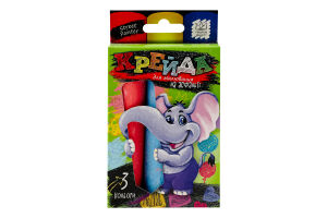 Крейда д/малювання кольорова велика 3шт Danko toys
