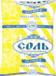 Соль экстра мелкая йодированная 1кг (4810023000156)
