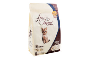 Корм д/кошенят з куркою сухий 2кг How Meow