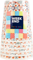 Стаканы бумажные 250мл Оранж Karnaval Weekend 6шт