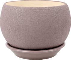 Горщик д/квітів Куля шовк 1,4л капучино 12,5см Оріана